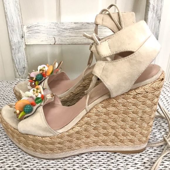 Stuart Weizman Embellished Platform Espadrille - Picture 9 of 16